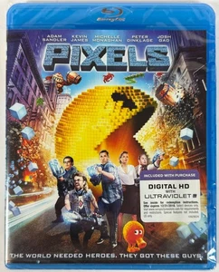 Pixels Blu-ray 2015 Adam Sandler Peter Dinklage Kevin James Video Game Adventure - Picture 1 of 3