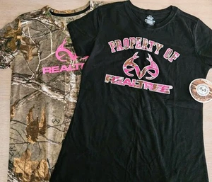 *ZWEI* Damen Größe SMALL (S/CH) REALTREE Rundhalsausschnitt Kurzarm Pullover T-Shirts - Bild 1 von 9