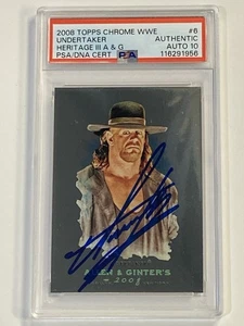 UNDERTAKER 2008 Topps Chrome WWE #6 Heritage III Allen & Ginter's DNA 10 Auto - Picture 1 of 2