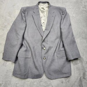 Stafford Herren Blazer Gr. 52 L Grau Zwei Knopf Classic Fit Anzugjacke Gefüttert - Bild 1 von 9