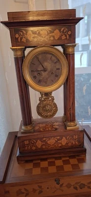 deux anciennes pendules à colonnes Napoléon III - Photo 1/2