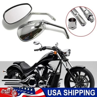 Chrome Motorcycle Mirrors 10MM For KAWASAKI Vulcan VN 2000 1600 1500 900 800 500 Foto 1 de 4