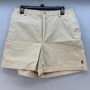 Ralph Lauren Sport Shorts Women's 14 Khaki Navy Pony Logo Preppy Summer EUC - Picture 1 of 12