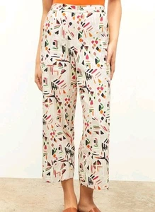 M.M. Lafleur High Rise Abstract Print Wide Leg Crop Hose Gr. Small Taschen  - Bild 1 von 6