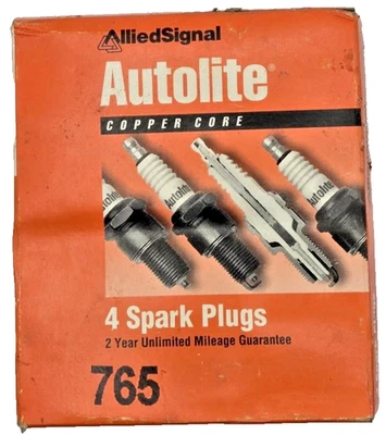 Autolite spark plugs No. 765 standard tip NOS 4 pack copper core - Image 1 of 2