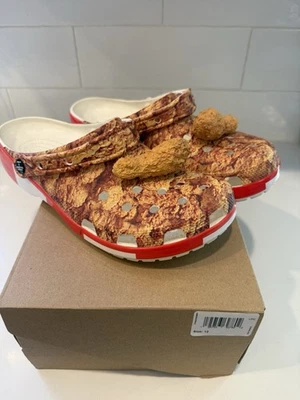 KFC Crocs Size 11 Kentucky Fried Chicken X Crocs w/ Chicken Jibbitz - Image 1 of 4