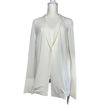 46 IT / US10 Emporio Armani Ivory Single-Button Blazer Made in Italy Sheer - Image 1 of 4