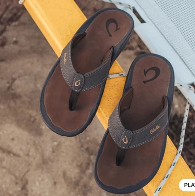 Sandalias chanclas Olukai Ohana para hombre Dark Java Ray talla 10 Foto 1 de 4