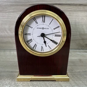 Howard Miller 645-389 Carter Rosewood Brass Base Tabletop Clock Desk Clock - Picture 1 of 13