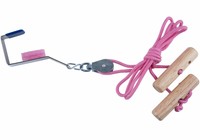 NEW Overdoor Shoulder Therapy System - Wooden Handles Metal Door Bracket - Pink