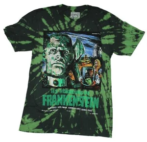 Frankenstein New Adult T-Shirt - House of Horror Hammer Poster Tie Dye - Picture 1 of 1