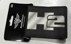 Bi-Fold Wallet - HUMMER H2 Emblem Buckle Down Brand Black - Picture 1 of 3