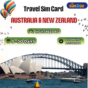 Australia & New Zealand travel SIM card UNLIMITED data plans - Picture 1 of 1