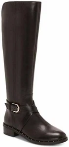 Botas de montar para mujer negras Fadora cuero tachonadas talla 6 M - Imagen 1 de 4