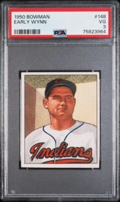 1950 Bowman MLB Early Wynn HOF #148 ~ PSA 3 VG ~ Cleveland Indians - Image 1 of 2