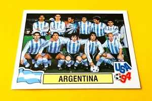 MARADONA squadra ARGENTINA World Cup USA 94 PANINI sticker figurina 258 RARE NEW - Foto 1 di 2