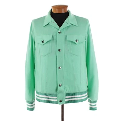 Kired Kiton NWT Cashmere TEXTEK Bomber Jacket Size 50 (M US) In Solid Green - Image 1 of 4