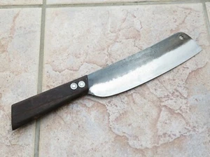Crude - Japanese Nakiri Kitchen Chef Knife, 7 inch, Carbon Steel, Handmade - Picture 1 of 4