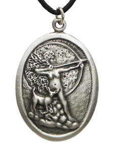 Diana Goddess of the Hunt Pewter Pendant - Picture 1 of 4
