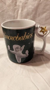 DEPT 56 Snowbabies Spinners Christmas MUG 1999 Star Ceramic Green Holiday - Picture 1 of 3