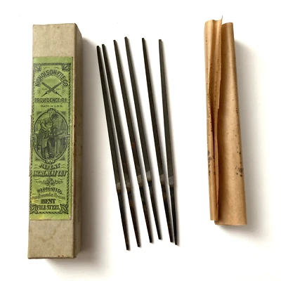 Vintage Nicholson Square 2nd Cut 4” ~ 6 Files ~ NOS In Original Box - Image 1 of 4