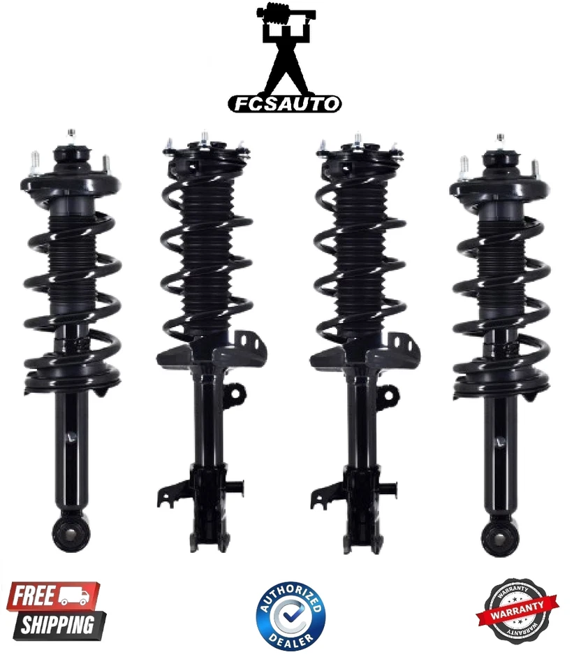Juego completo de 4 piezas de puntal y muelle helicoidal delantero y trasero para Honda CR-V FCS 2012-2014 Foto 1 de 1