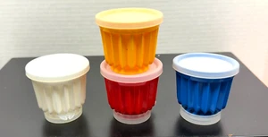 Set of 4 Tupperware Fluted Individual Jello Cup Molds Serving Dish Jel-ettes - Picture 1 of 10