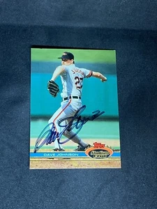 Dave Johnson 1991 Topps Stadium Club #117 Baltimore Orioles Auto Signed MLB Card - Picture 1 of 3