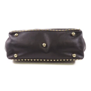 *15%OFF* VALENTINO GHW 2 Way Shoulder Bag Calfskin Leather Black - Picture 1 of 19