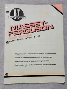 Massey Ferguson Shop Manual Series FE-2 Repair Maintenance Manual 1990 - Imagen 1 de 3