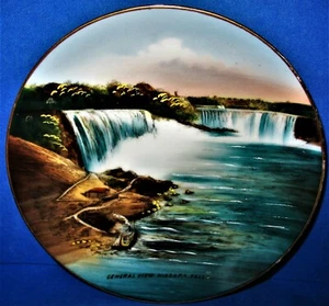Vintage German Made Porcelain Souvenir Plate General View Niagara Falls, NY - Picture 1 of 5