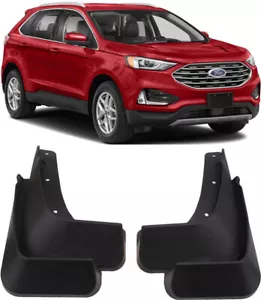 Genuine Front & Rear Molded Splash Guards Mud Flaps For 2019-2024 Ford Edge SUV - Picture 1 of 10