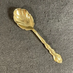 Oneida Golden Modern Baroque Sugar Spoon Gold Electroplated Community Flatware - Picture 1 of 4
