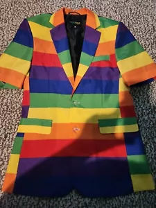 Tipsy Elves LGBTQ PRIDE rainbow Blazer By Happy Hour - Picture 1 of 2