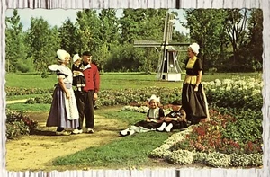 Windmill Island Holland Michigan De Zwaan Mill Dutch Vintage Postcard - Picture 1 of 2