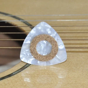 12pcs Med 0.71mm Cork Grip Celluloid 346 Rounded Triangle Guitar Picks Plectrums - Picture 1 of 18