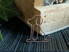 10x BIG D-CLIPS ROSEGOLD Büroklammern Hund; Metallic Paper Clips 