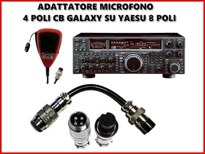 4 PIN CB GALAXY TO YAESU 8 PIN MICROPHONE CONNECTOR ADAPTER FT950/990/1000 - Picture 1 of 2