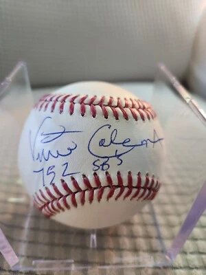 Béisbol de Grandes Ligas firmado por Vince Coleman con inscripción 752 sb Foto 1 de 3