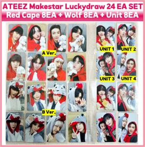 Tarjeta fotográfica oficial Makestar Ateez Golden Hour Red Scape/Wolf/Unidad Ver. - Imagen 1 de 1
