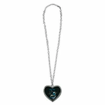 SAN JOSE SHARKS LARGE CRYSTAL HEART NECKLACE - Image 1 of 3