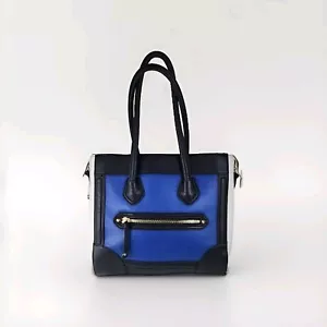 Aldo Navy Blue & White Tote Hand-Bag - Picture 1 of 21