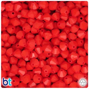 BeadTin Opaque 8mm Faceted Bicone Plastic Craft Bead (300pcs) - Color Choice - Picture 1 of 17