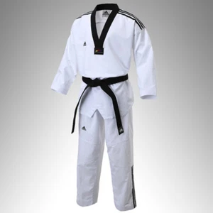 Adidas Official Taekowndo New 3 Line Fighter Uniform Dobok Gi Kukkiwon Approved - Picture 1 of 10