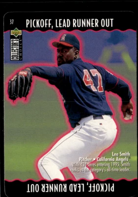 1996 Collector's Choice You Make the Play Pickoff, Lead Runner Out #37 Lee Smith - Image 1 of 2