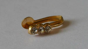 Sparkly Crystal Indian Nose Clip - Gold Finish (NC11) - Picture 1 of 1