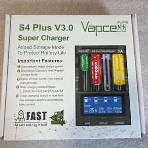 Vapcell S4 Plus Super Charger V3.0 Akku Ladegerät - Neu - Bild 1 von 4