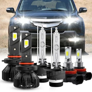 For Acura TL 2009-2014 - Front HID LED Headlights Hi/Lo Beam Fog Light Bulbs Kit - Picture 1 of 24