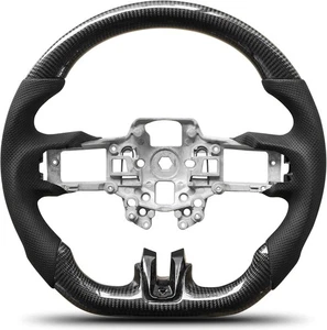 Volante de fibra de carbono para Mustang 2015-2017 EcoBoost/GT/V6/Shelby GT350/R - Imagen 1 de 7