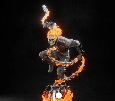 Kit Modelo Estatua Escultura Resina Ghost Rider Marvel Sin Pintar/Sin Montar Foto 1 de 4
